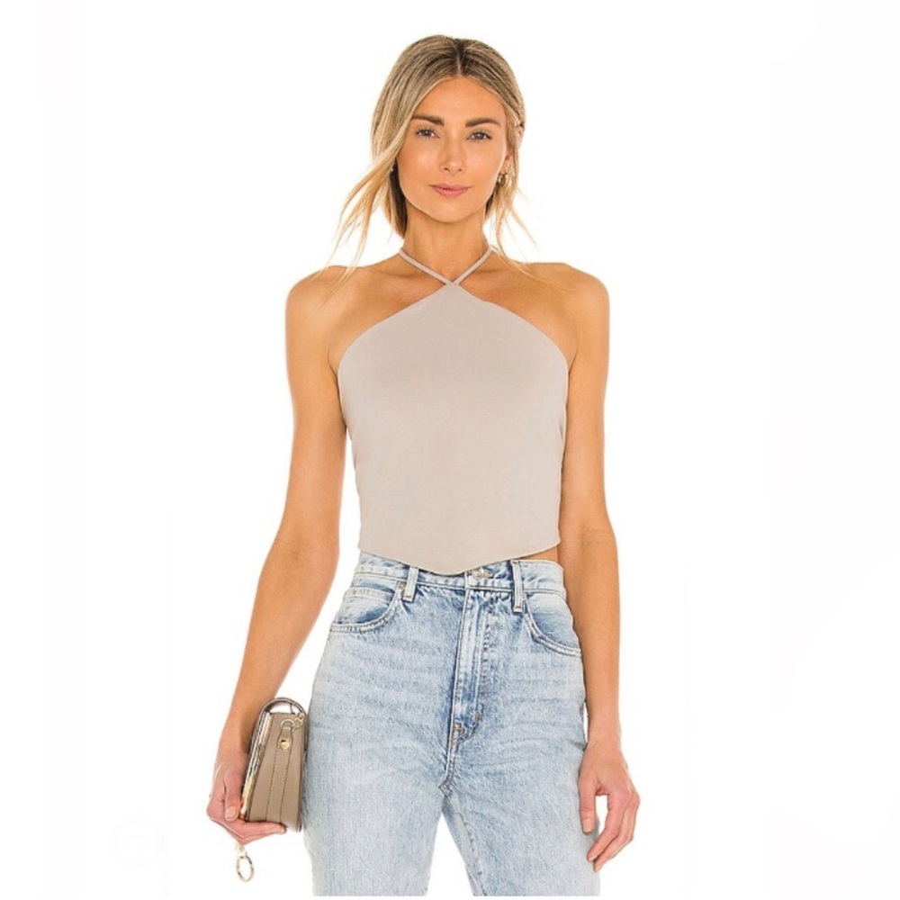 Lovers and friends TIE TOP in Warm Grey from REVOLVE Size S